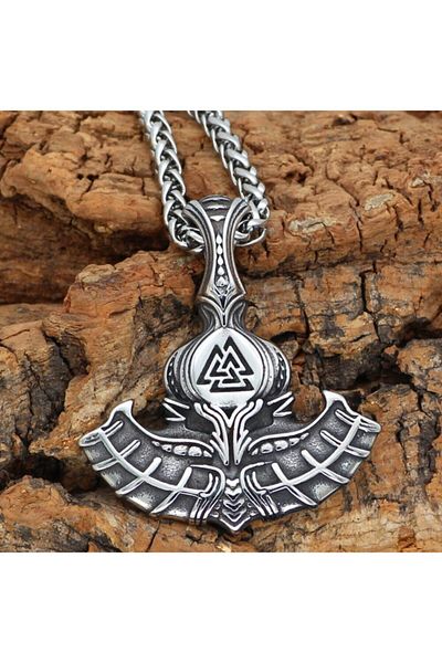 Viking Thor Mjollnir Hammer Norse Mythology Design 316l Steel Necklace