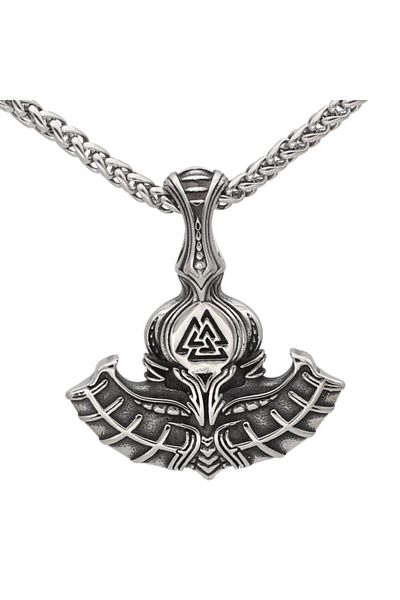 Viking Thor Mjollnir Hammer Norse Mythology Design 316l Steel Necklace