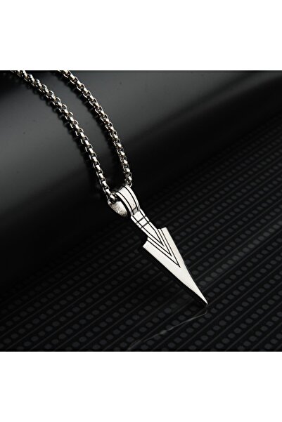 idolavm تصميم طرف السهم للرجال قلادة فولاذية A287 A1