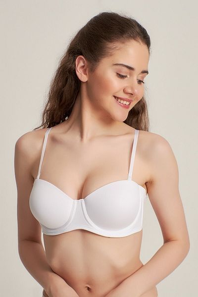 Pemilo Sutien clasic fără bretele pentru femei 7101315 alb