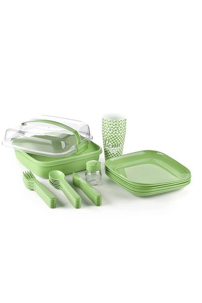 bilgin shop 32 Piece Luxury Picnic Set & Picnic Bag