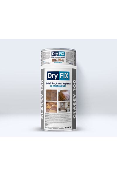 Dryfix Fayans Boyası Beyaz Fp01 2kg + Sıvı Cam 2kg + Kaydırmaz Solüsyon 0.5 Lt Set