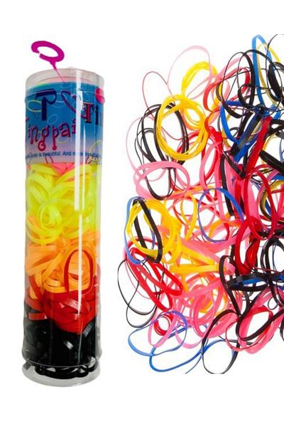 RoseRoi Hair Braid Rubber Colored Rubber Clasp 3 Boxes