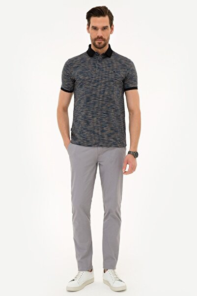 Pierre Cardin Μπλουζάκι Polo Neck Navy Blue Slim Fit