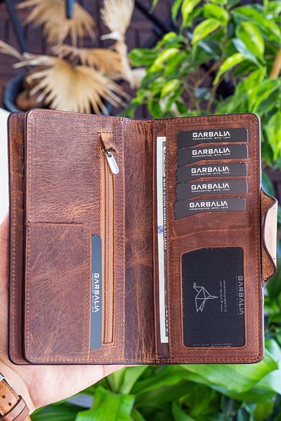 Vianel New York Πορτοφόλι Unisex Portfolio Axel Crazy Leather Tan