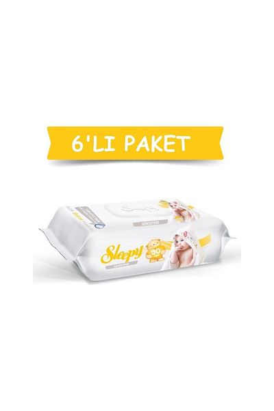 Sleepy Sensitive Wet Towel 90's X 6