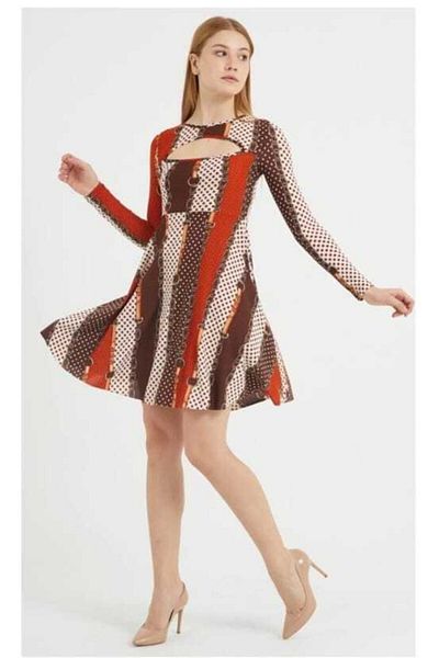 Secret Passion Lingerie Rochie de seară elegantă, elastică, din țesătură creponată, cu mâneci lungi, decoltate