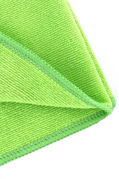 SİLVER HOME قطعة قماش للتنظيف من الألياف الدقيقة باللون الأخضر مقاس 40 × 40 سم