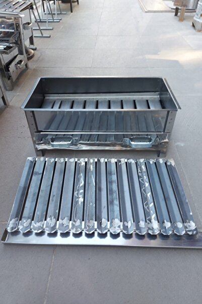 özçanci Özel Üretim El Yapımı Kömürlü Kamp Mangalı 50 X 24 Cm (BARBEKÜ İÇİN U...