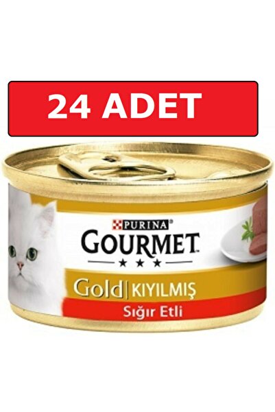 Gourmet Gold Kıyılmış Sığır Etli Kedi Konservesi 85 Gr 24 Adet Yaş Mama
