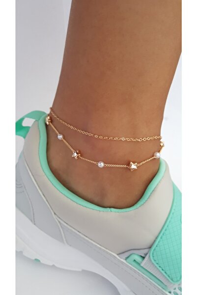 Genel Markalar Çift sıra suyolu taş detaylı halhal