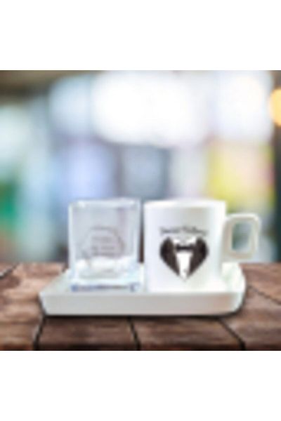 GÖNÜL Promise Coffee Groom Cup and Water Cup Set