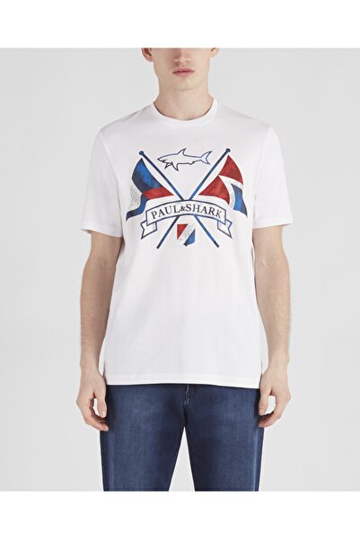 PAUL&SHARK Ανδρικό πλεκτό μπλουζάκι C.w. Βαμβάκι