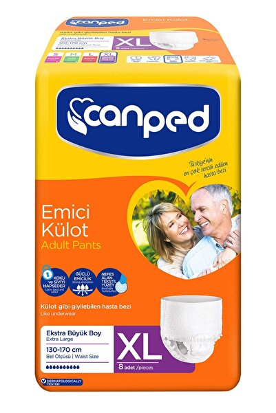 Canped Emici Külot Büyük Boy Hasta Bezi Extra Large 8li