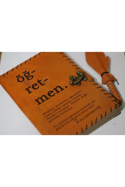 zarif atölye Teacher Handmade Leather Notebook