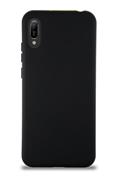 CaseArt Huawei Y6 2019 Kapak Içi Kadife Lansman Silikon Kılıf - Siyah