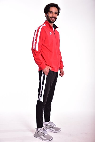 Lotto Men's Tracksuit Red/black-dynamico Camp Suıt Fz Pl-t2595