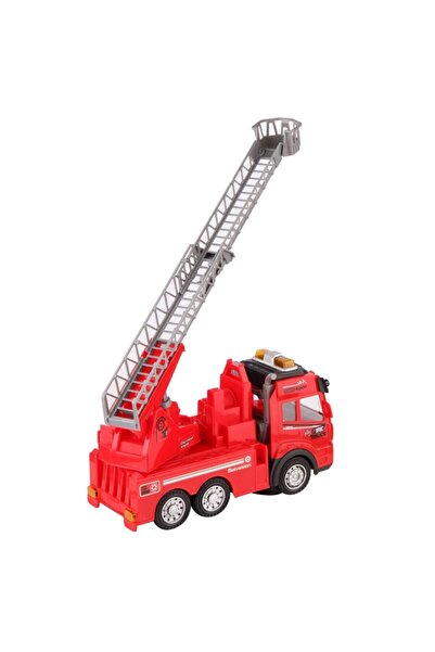Genel Markalar Fire Truck Sesli Ve Işıklı Küçük Kurtarma Sepetli Itfaiye Aracı