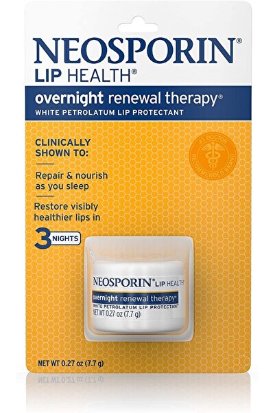 Neosporin Lip Health Overnight Healthy Lips Renewal Therapy Petrolatum Lip Pr...