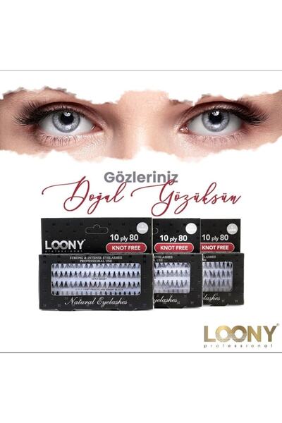 Boos professional لوني 80 عبوة عقدة رموش خالية من L