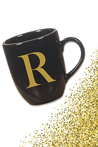 Vivas Black Mug with Letter R HKSR101