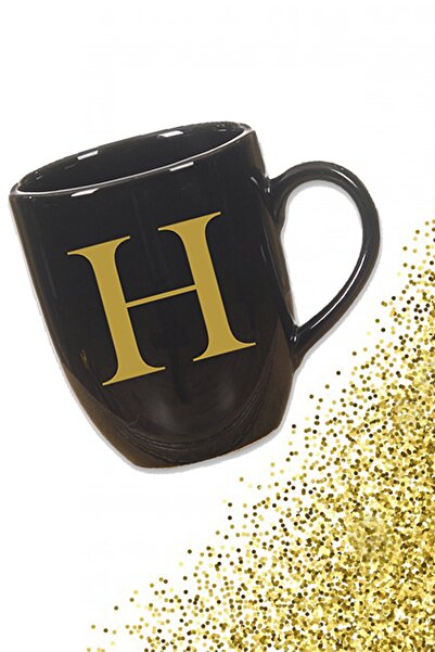 Vivas Black Mug with Letter H HKSH101