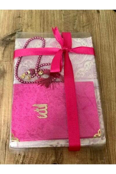 Çapa Home 3 Parça Seccade Seti 1 Tesbih 1 Seccade 1 Yasini Şerif Şeker Pembesi