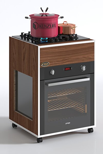 Kenzlife ankastre modülü kabini çinko cvz fırın ocak dolabı kapaklı tekerlekli üstten