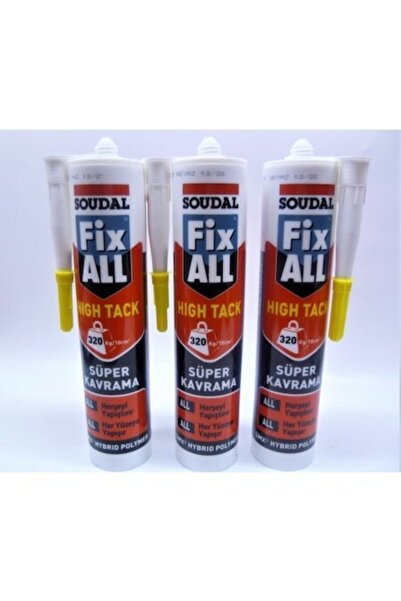 KG AHŞAP DÜNYASI Soudal Fixall High Tag Beyaz Silikon Korniş Yapıştırıcı