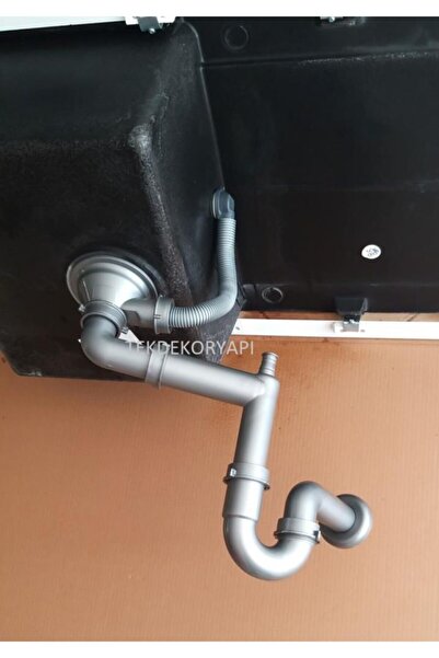 Teka Granit Evye Sifon Takımı Büyük Göz Taşmalı