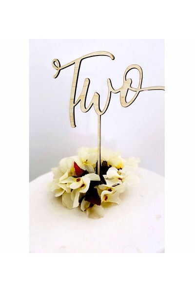 Hediyenikap Wooden Two Cake Ornament