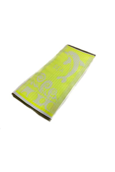 bademlerhali Sarı Renk Plastik Plaj Hasırı 60x150 Cm Deniz Hasırı