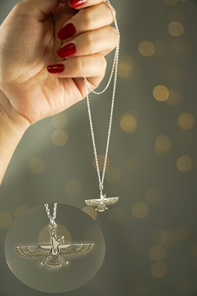 NikaŞ 925 Ayar Ahura Mazda Gümüş Kadın Kolyesi