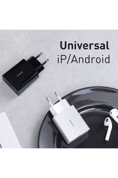 Baseus Akıllı Şarj 18w Pd Type-c Hızlı Şarj Adaptörü, Apple Macbook Pro,android Ve Ios Uyumlu
