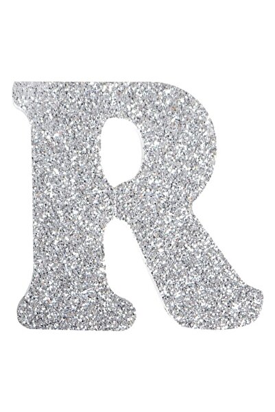 BoncukAVM Strafor Yapışkanlı Gümüş R Harfi 9 cm