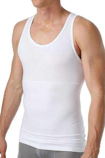 Blackspade Мъжки модален корсет за отслабване, бял