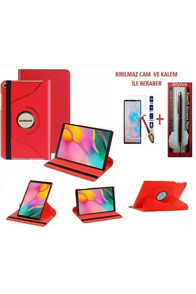 Redclick Galaxy Tab A7 Lite Sm T220 T225 Dönebilen Tablet Kılıfı Ekran Koruyu...