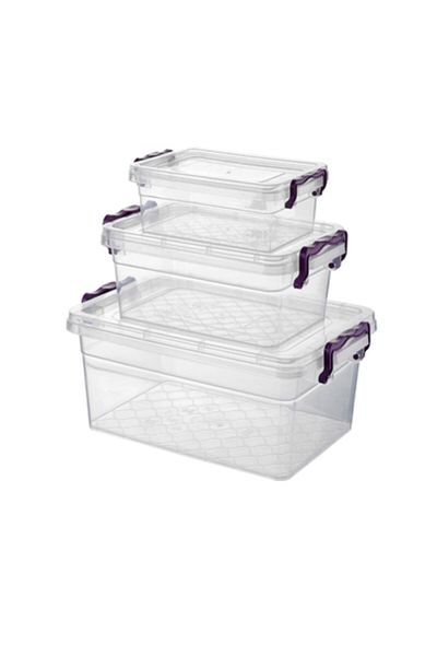 ASUDE Storage Container Set Large (0.6-1.25-3 Lt)