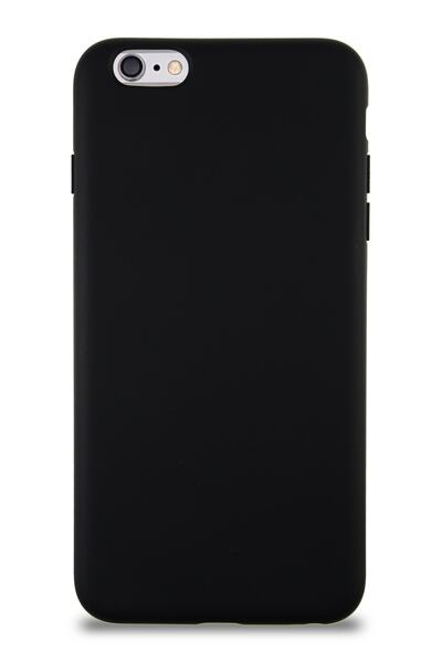 CaseWorld Apple Iphone 6s Plus Kapak Içi Kadife Lansman Silikon Kılıf - Siyah