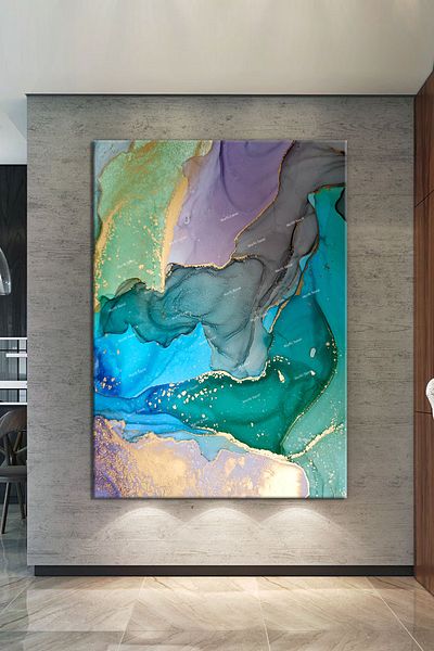 Morfil Sanat Atölyesi Dansul culorilor abstract artistic magnific pictură pe pânză 8 dimensiuni diferite