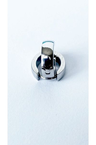 axexuar Silver Color Curved Hoop Earrings