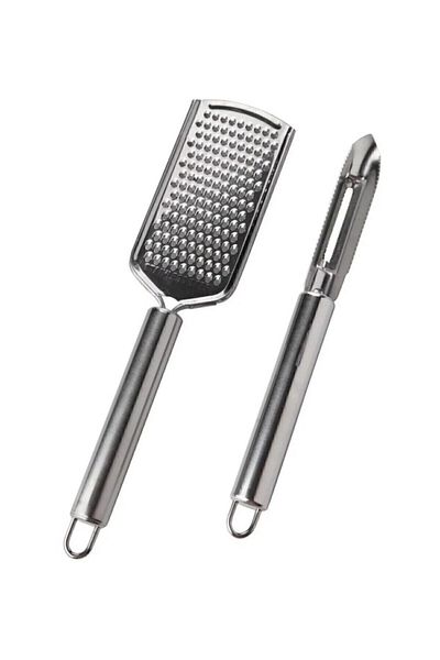 EbruliHomeArt Stainless Steel Inox Peeler and Grater Set of 2