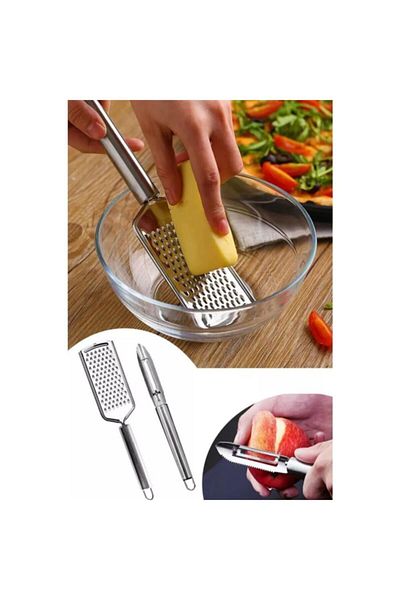 EbruliHomeArt Stainless Steel Inox Peeler and Grater Set of 2