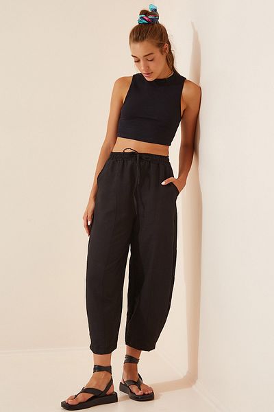 Happiness İstanbul Hose - Schwarz - Karottenhose