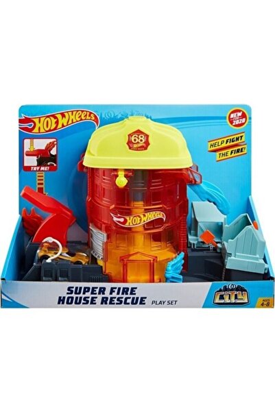 HOT WHEELS Tekerlekli Yarış Dünyası Oyun Seti Süper Yangın Evi Kurtarma Gjl06