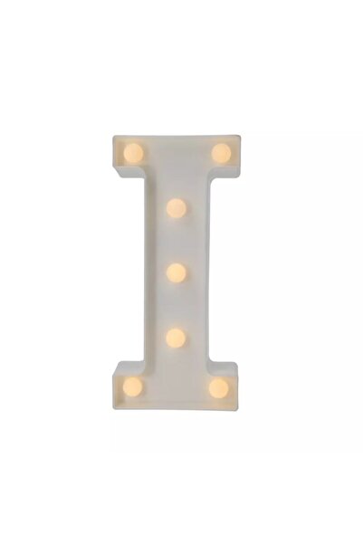 DogusDeco I Harfi Işıklı Led Harf Dekoratif Aydınlatma Büyük Boy
