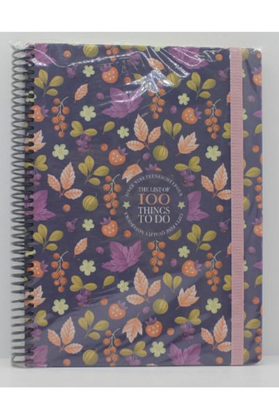 Gıpta 100 Things Spiral Bound Hard Cover Notebook 19X26 120 Sheets Checkered
