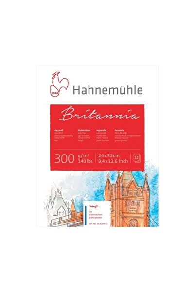 Hahnemühle Britannia Sulu Boya Blok Rough 300g 12 Yaprak 24x32cm