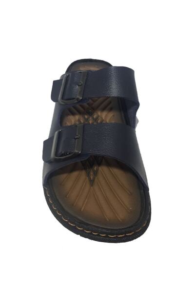 GEZER Erkek Lacivert Masaj Tabanlı Anatomik Ortopedik Terlik 10454