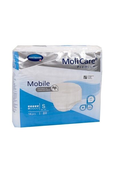 Hartmann Molicare Premium - 6 Drop Blue Panties, Cloth Blue, Small 14 Pcs